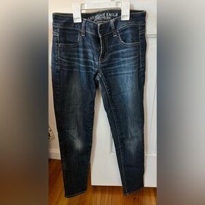 NWOT American Eagle Dark Blue Jeggings Women’s 0P